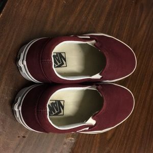 women’s maroon slip on vans